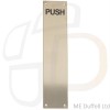Stainless Steel Face Fix Finger Plates Engraved "PUSH"