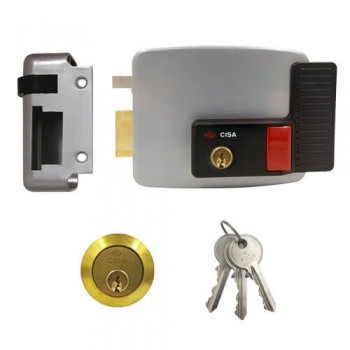 Cisa 11630 Electric Rim Lock With Hold Back  for Timber Doors