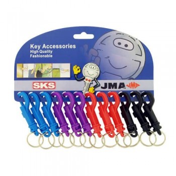 CA011 Plastic Snap Keyclip Card 12 Colours