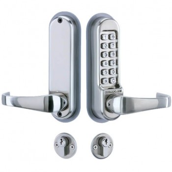Codelocks CL525 Digital Lock, Mortice Lock with Cylinder and Anti Panic safety Function and Code Free 